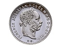 1892-es ezst 4 forint / 10 frank hivatalos pnzverdei utnveret