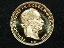 1892-es arany 4 forint / 10 frank hivatalos pénzverdei utánveret