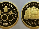1992-es arany piefort 200 forint  hivatalos pnzverdei fantaziaveret