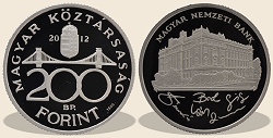 2012-es ezüst PP piefort 200 forint  hivatalos pénzverdei fantaziaveret