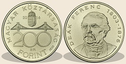 2014-es ezüst piefort 200 forint  hivatalos pénzverdei fantaziaveret