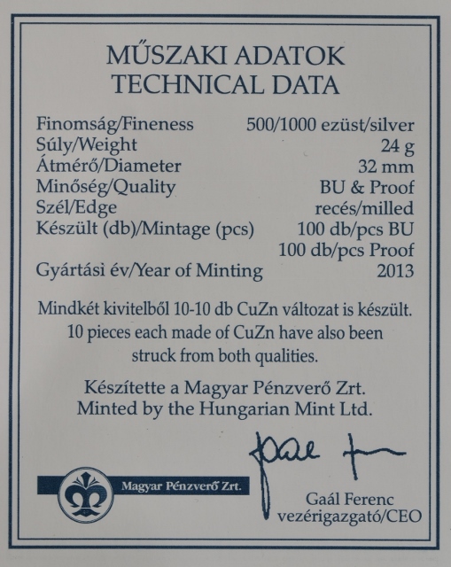 2012-es ezüst és réz piefort 200 forintosok műszaki adatai