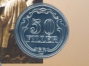 1926-os ezüst 50 fillér hivatalos pénzverdei fantáziaveret