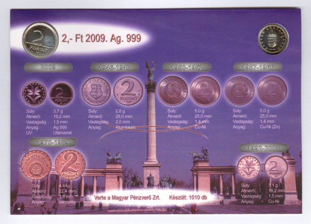 2009-es ezst fantziaveret 1 s 2 forint