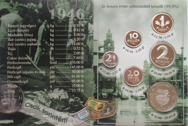 1946-os forint mesterdarabok ezstbl fantziaveret