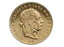 1880-as srgarz 4 forint / 10 frank hivatalos pnzverdei utnveret