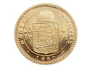 1880-as arany 4 forint / 10 frank hivatalos pnzverdei utnveret