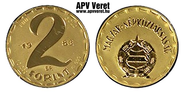 1983-as arany 2 forint  hivatalos pnzverdei fantaziaveret