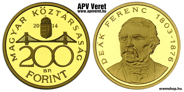 2014-es arany piefort 200 forint  hivatalos pnzverdei fantaziaveret