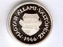 1946-os ezst 2 fillr  hivatalos pnzverdei fantziaveret az 1946-os Mesterdarabok szett kiadsban