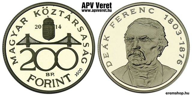 2014-es ezst piefort 200 forint  hivatalos pnzverdei fantaziaveret