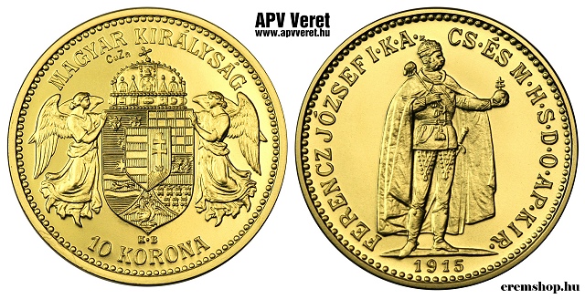 1915-s srgarz 10 korona hivatalos pnzverdei fantziaveret