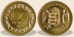 1928-es arany 100 peng hivatalos pnzverdei fantziaveret