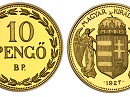 1927-es arany 10 peng hivatalos pnzverdei utnveret